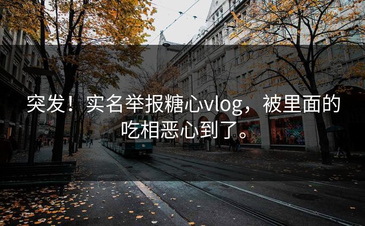 突发！实名举报糖心vlog，被里面的吃相恶心到了。